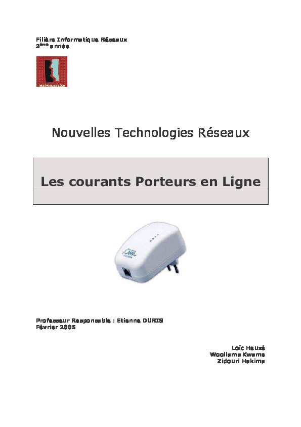 Les courants porteurs en ligne (CPL)